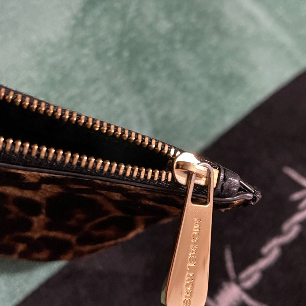 Michael kors purse and wallet leopard